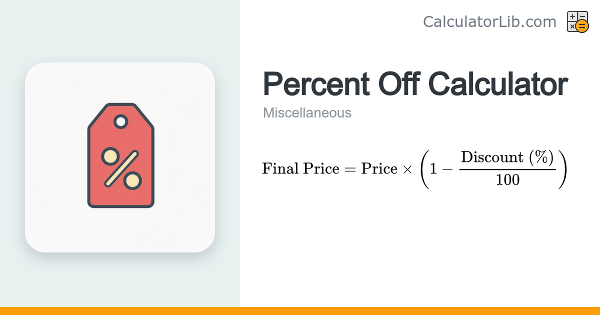 Percent Off Calculator - CalculatorLib