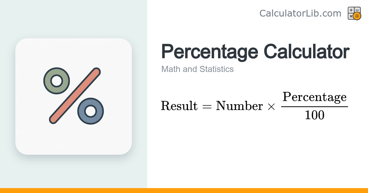Percentage Calculator - CalculatorLib