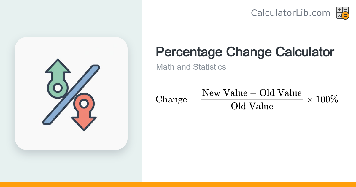 Percentage Change Calculator — Increase & Decrease - CalculatorLib