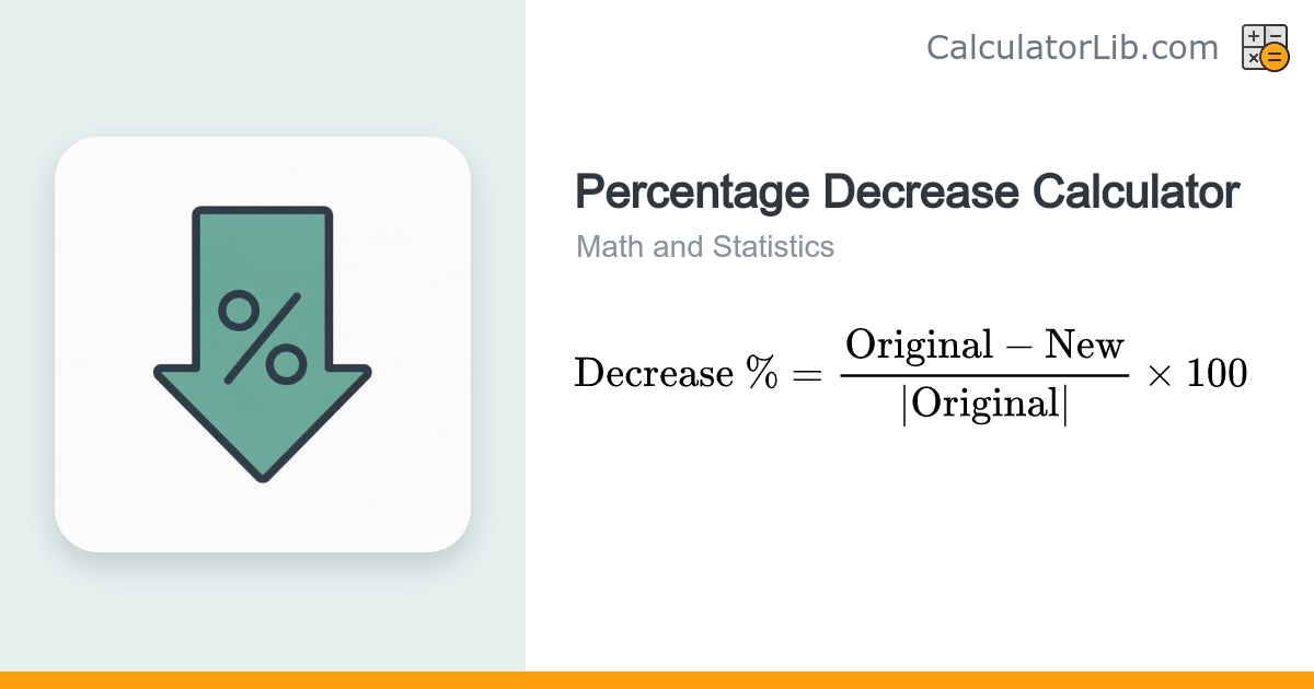 Percentage Decrease Calculator – Fast & Accurate - CalculatorLib