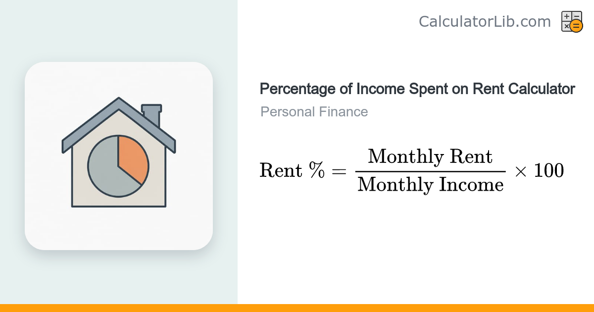 What Percentage of My Income Goes to Rent Calculator - CalculatorLib