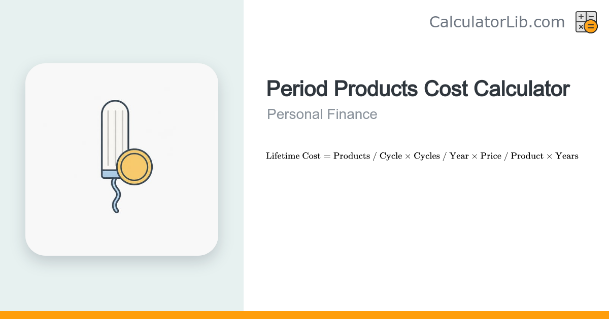 Period Products Cost Calculator | Lifetime Tampon & Pad Cost ...