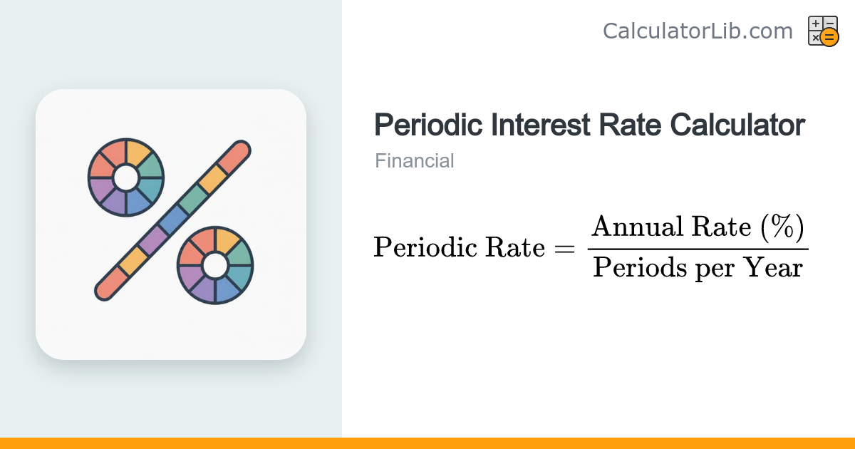 Periodic Interest Rate Calculator | Rate per Period - CalculatorLib