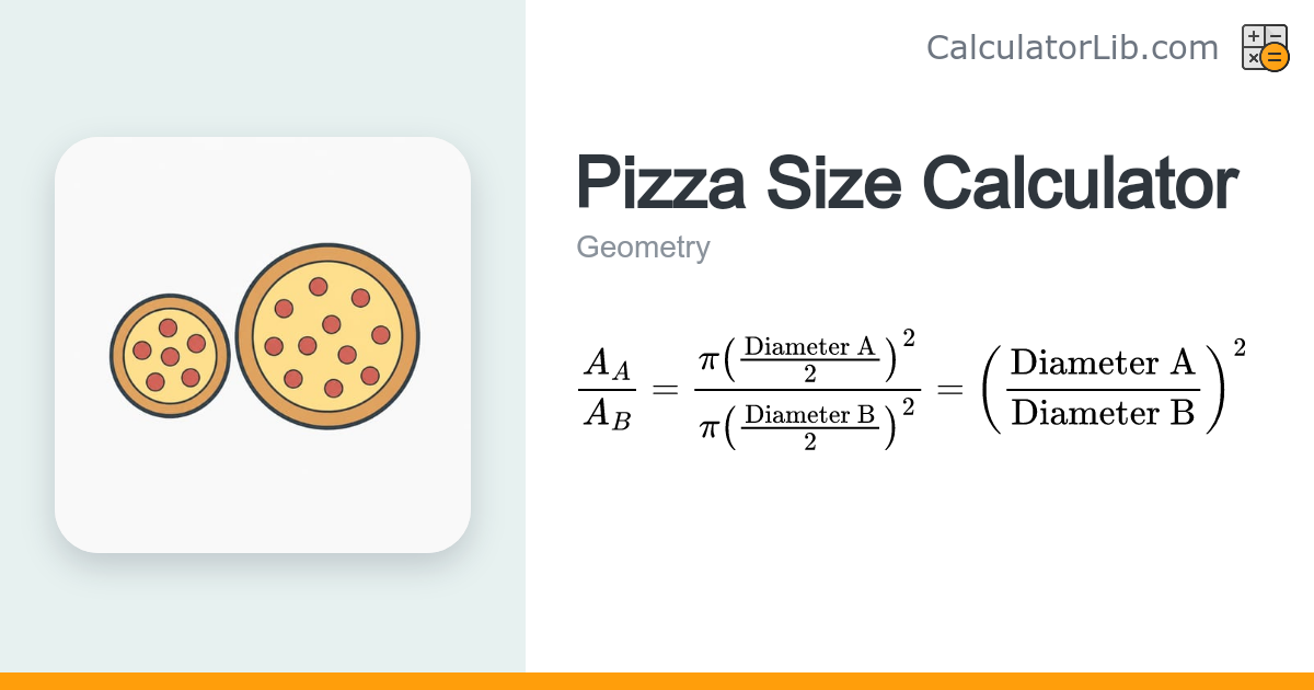 Pizza Size Calculator - Compare Pizza Areas - CalculatorLib
