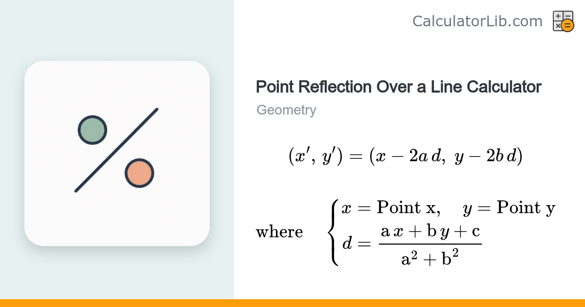 Point Reflection Over a Line Calculator - CalculatorLib
