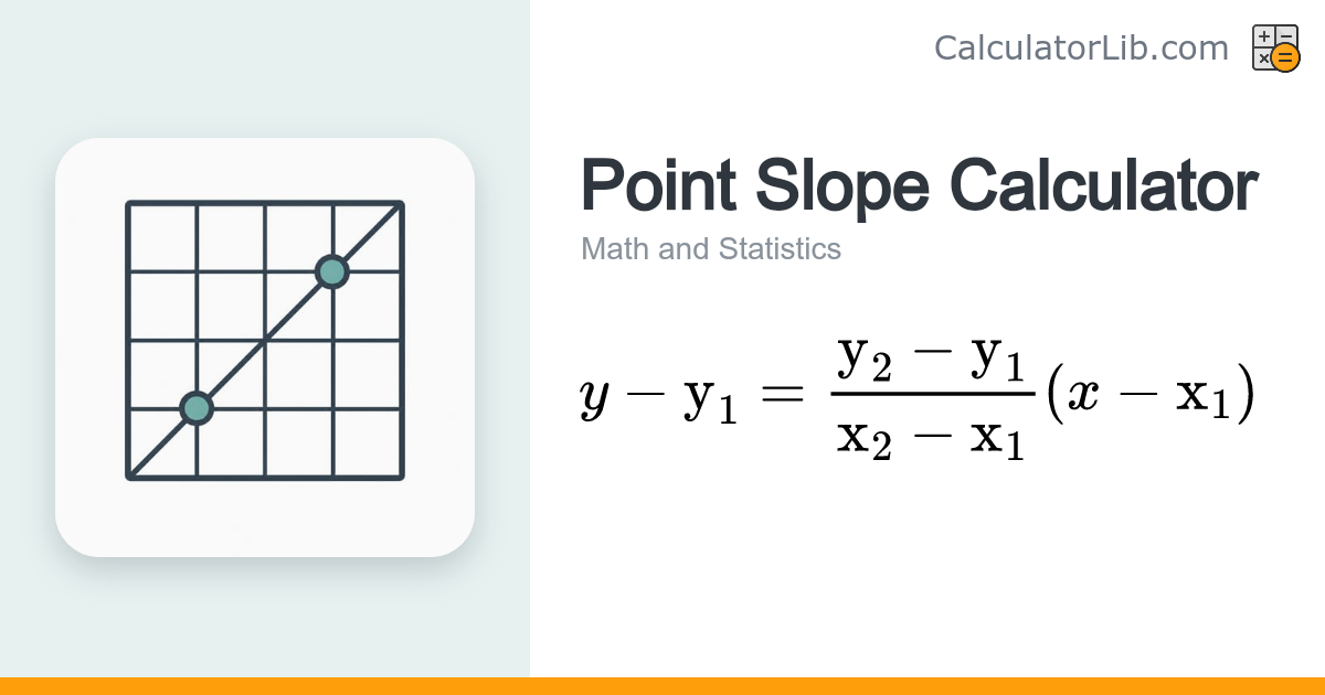 Point Slope Calculator - CalculatorLib
