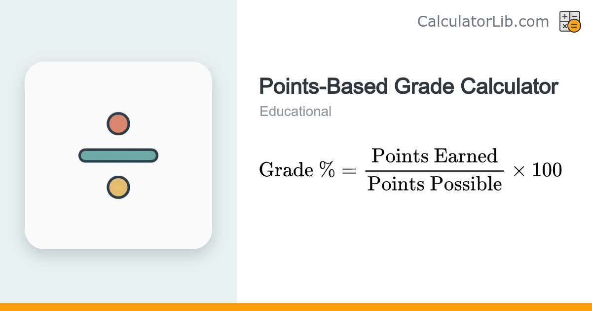Points-Based Grade Calculator (Total Points System) - CalculatorLib
