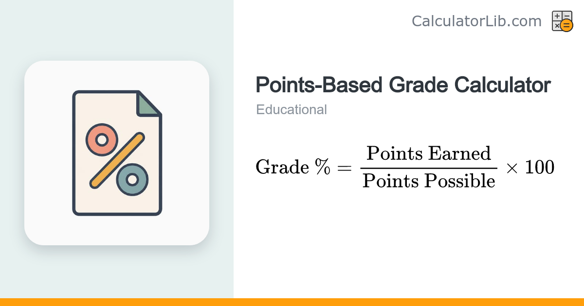 Points-Based Grade Calculator (Earned ÷ Possible) - CalculatorLib