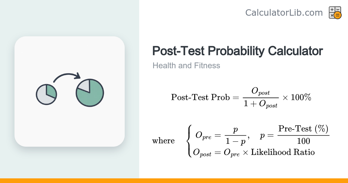 Post-Test Probability Calculator (Bayes / LR) - CalculatorLib