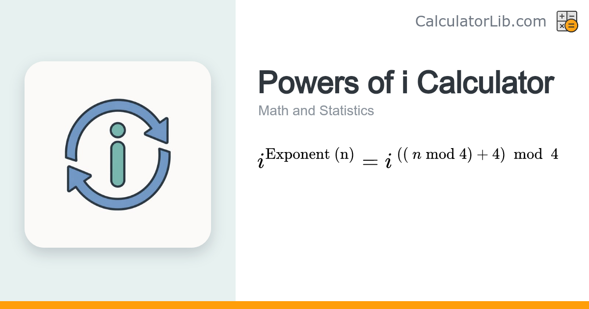 Powers of i Calculator — Compute i^n Instantly - CalculatorLib