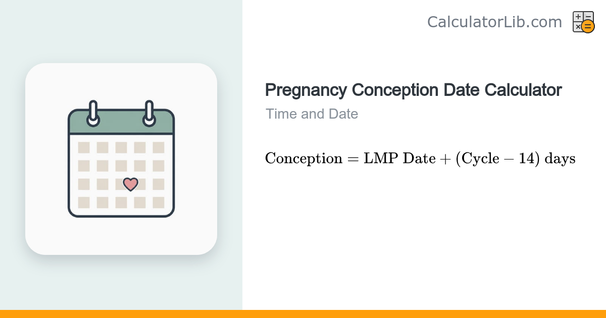 Pregnancy Conception Date Calculator - CalculatorLib
