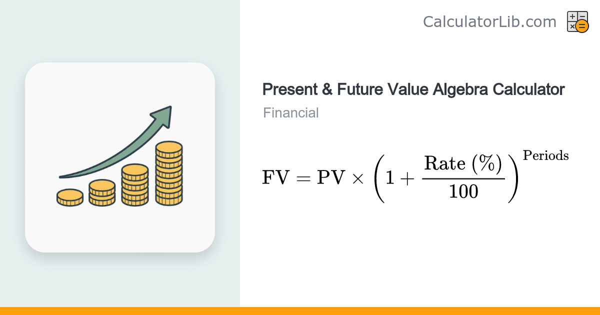 Present & Future Value Algebra Calculator - CalculatorLib
