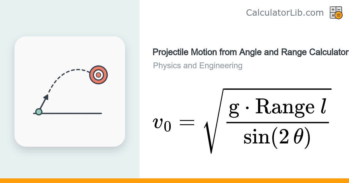 Projectile from Angle and Range Calculator - CalculatorLib