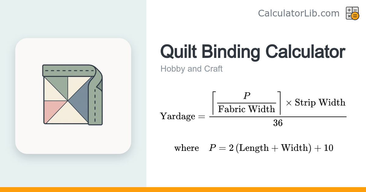 Quilt Binding Calculator — Strips & Fabric Yardage - CalculatorLib