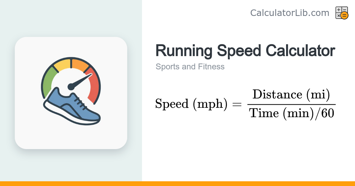Running Speed Calculator (Distance & Time) - CalculatorLib
