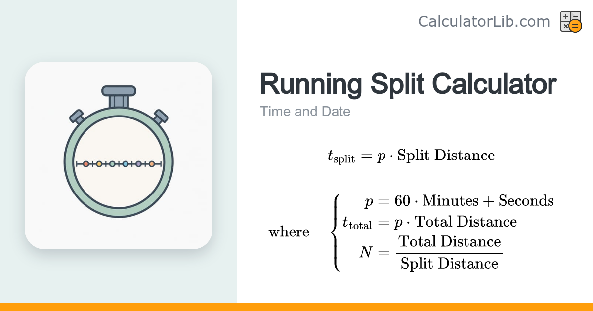 Running Split Calculator - Pace & Split Times - CalculatorLib