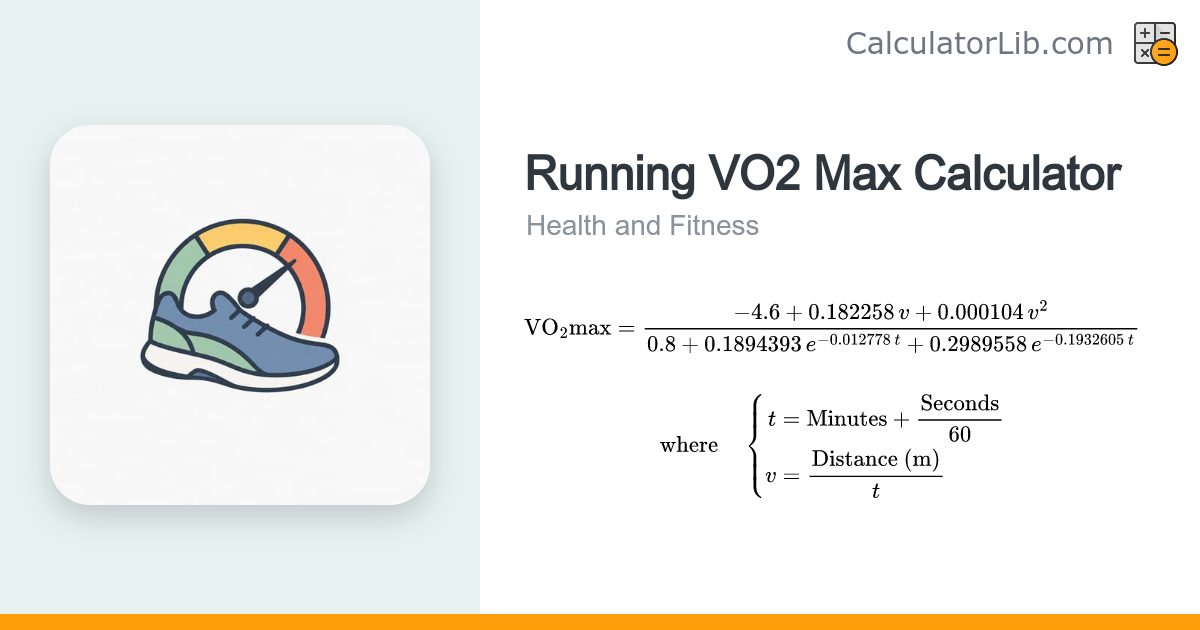 Running VO2 Max Calculator (Daniels & Gilbert) - CalculatorLib