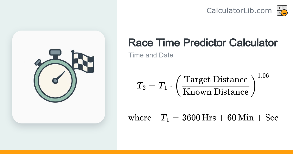 Race Predictor - Running Time Calculator - CalculatorLib