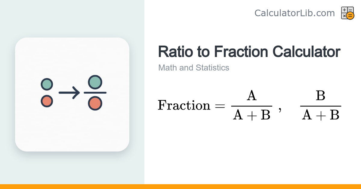 Ratio to Fraction Calculator - Convert & Simplify - CalculatorLib