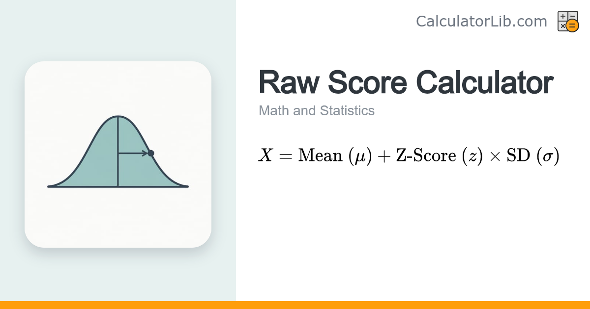 Raw Score Calculator — Convert Z-Score to Raw Score - CalculatorLib