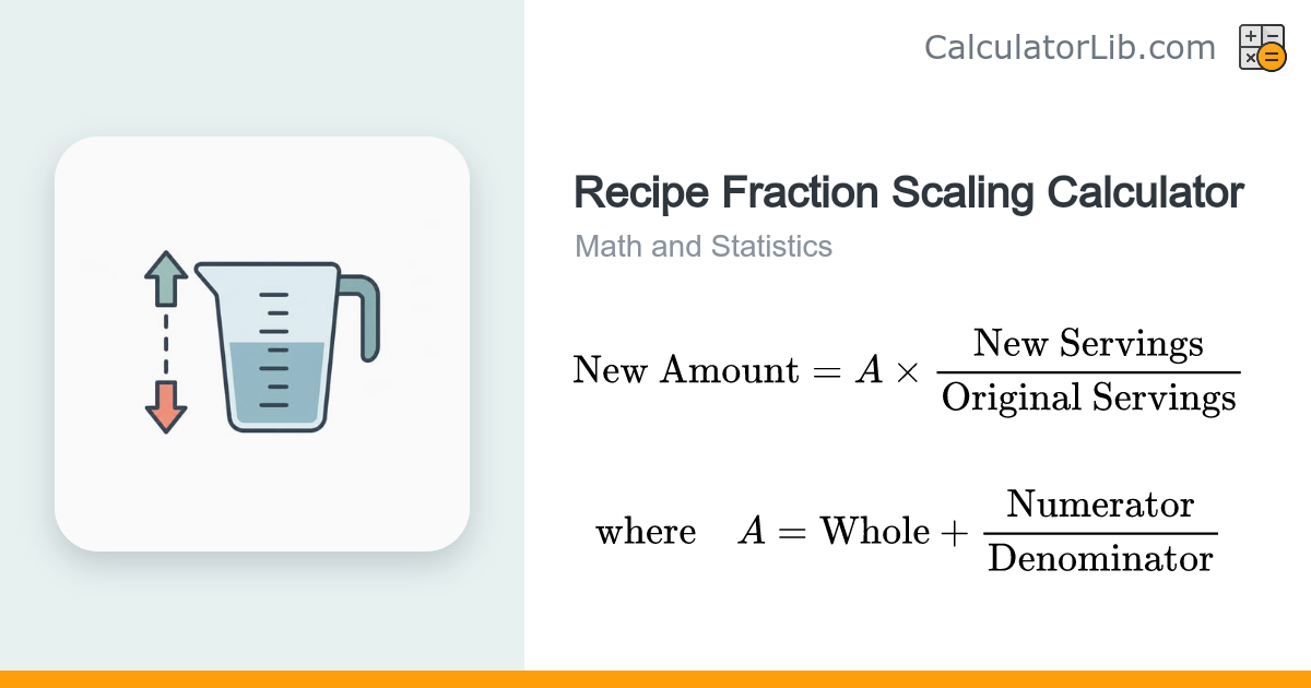 Recipe Fraction Scaling Calculator | Scale Ingredients - CalculatorLib