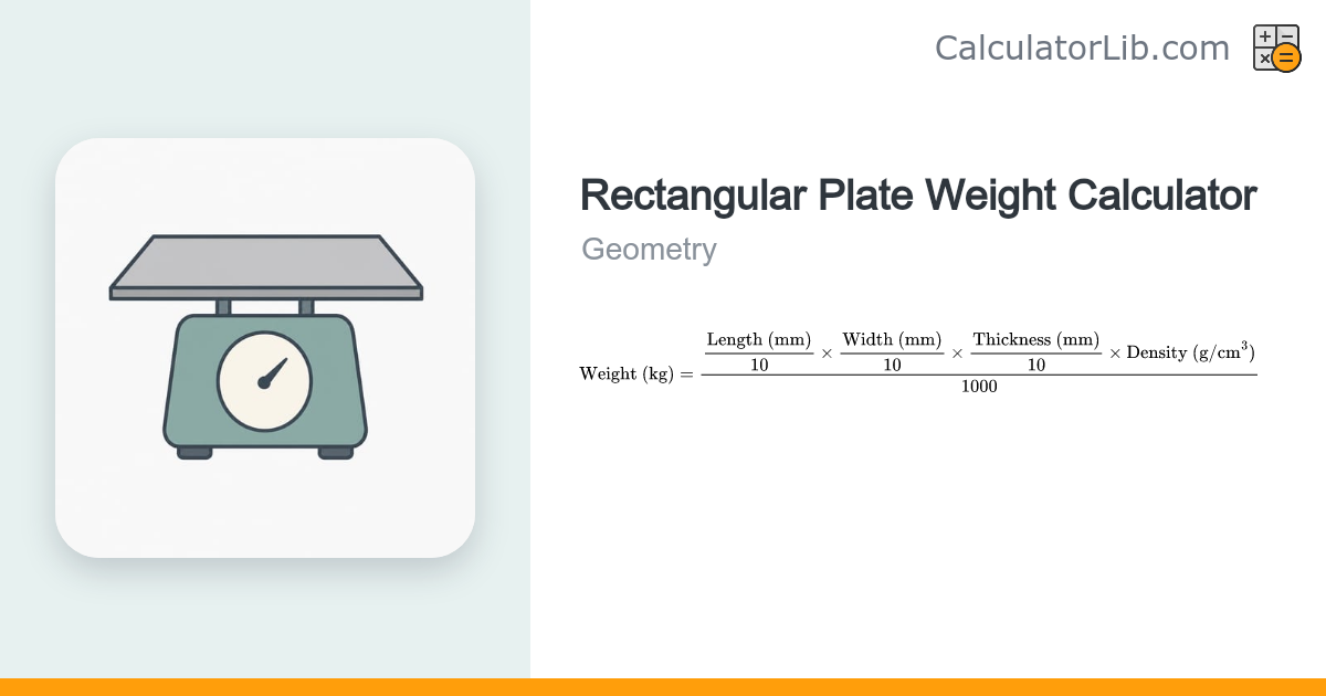 Rectangular Plate Weight Calculator | Metal Sheet Weight - CalculatorLib