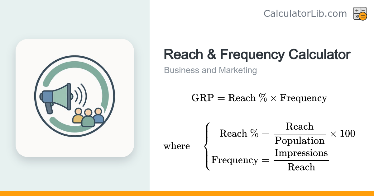 Reach & Frequency Calculator (GRP) - CalculatorLib