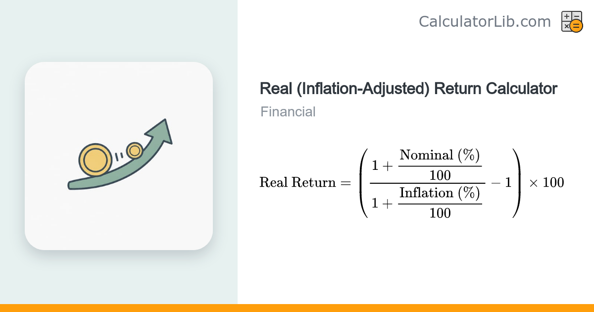 Real (Inflation-Adjusted) Return Calculator - CalculatorLib