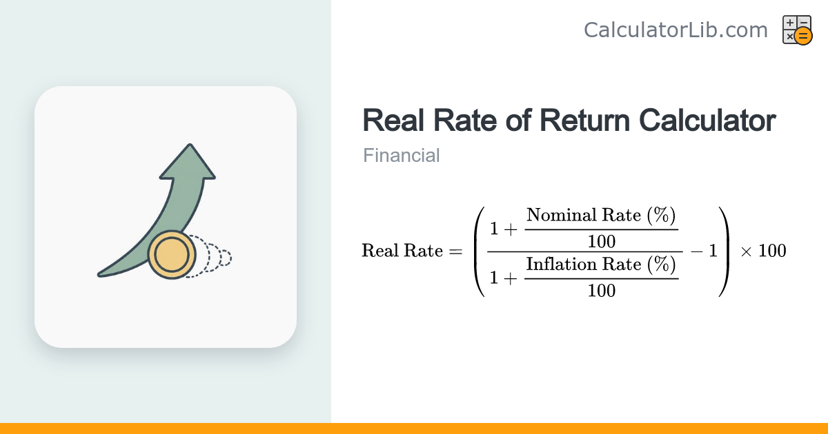 Real Rate of Return Calculator (Inflation-Adjusted) - CalculatorLib