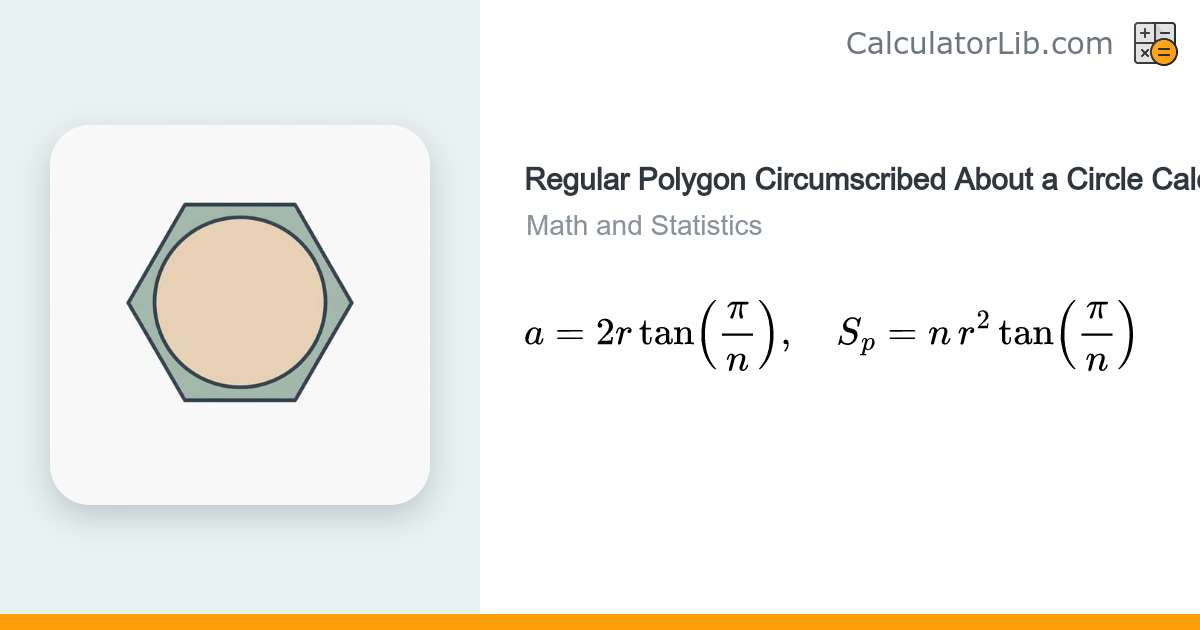 Regular Polygon Circumscribed About a Circle Calculator - CalculatorLib