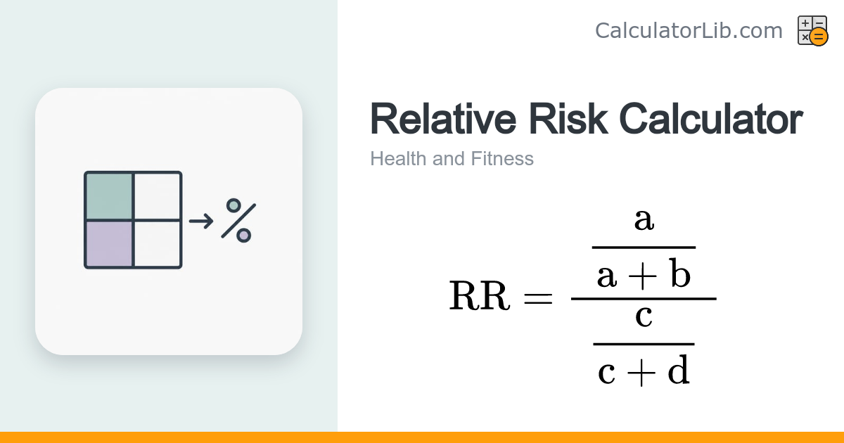 Relative Risk Calculator (RR) — 2x2 Table - CalculatorLib