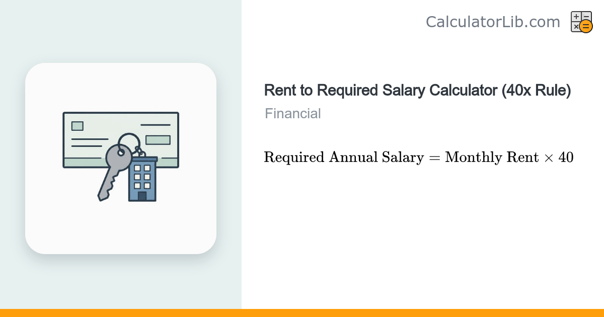 Rent to Required Salary Calculator (40x Rule) - CalculatorLib