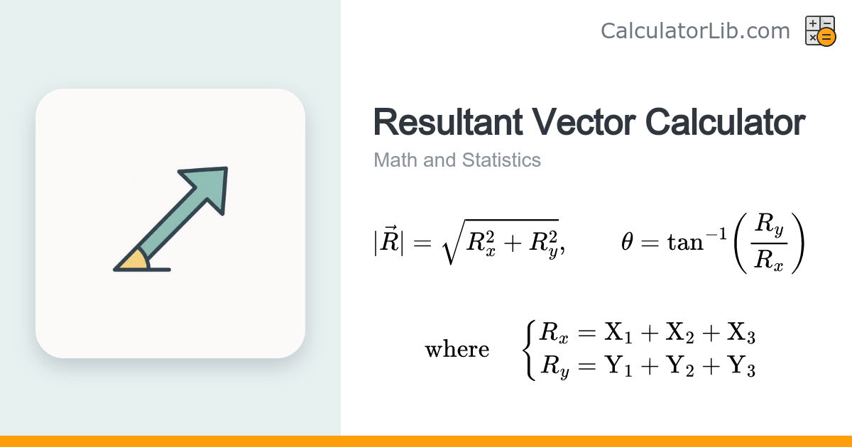 Resultant Vector Calculator — Magnitude & Direction - CalculatorLib