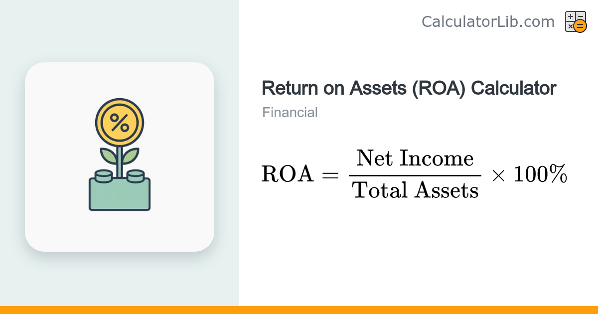 Return on Assets Calculator (ROA %) - CalculatorLib