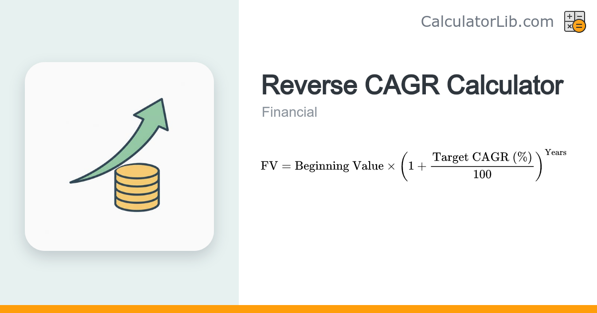 Reverse CAGR Calculator - CalculatorLib