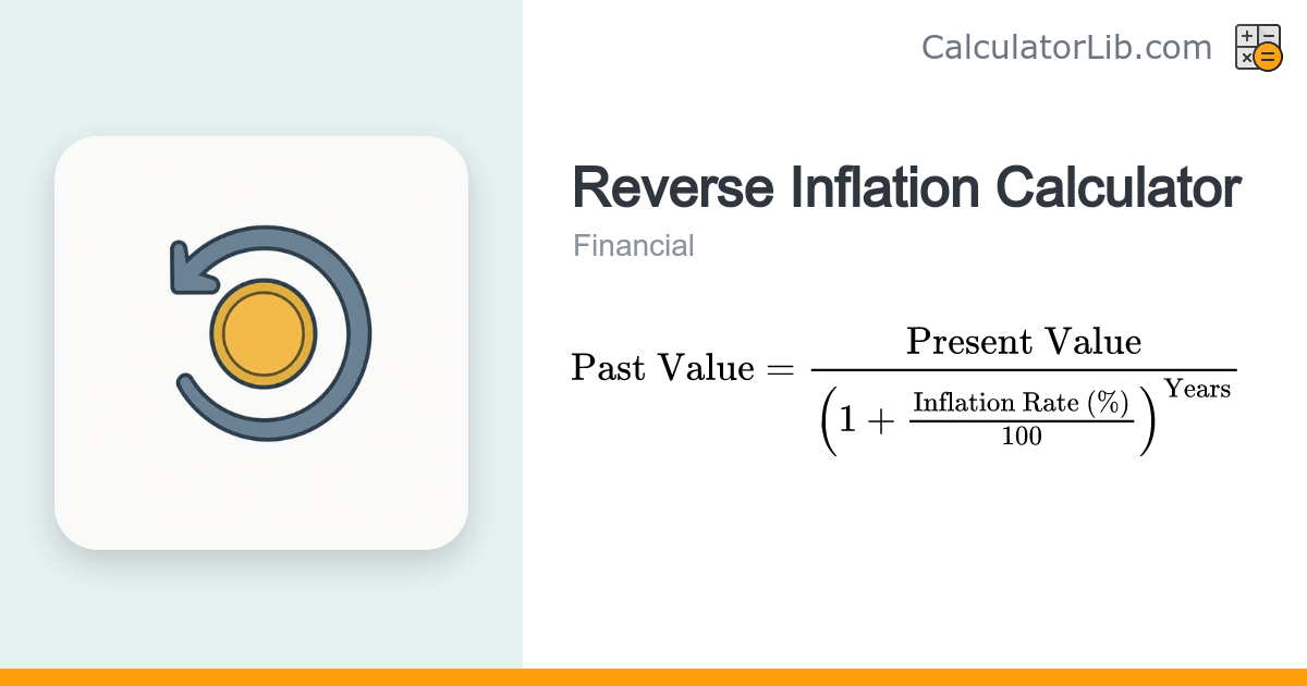 Reverse Inflation Calculator - CalculatorLib