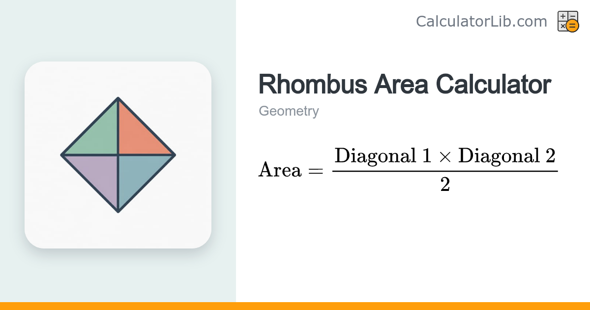 Rhombus Area Calculator - CalculatorLib