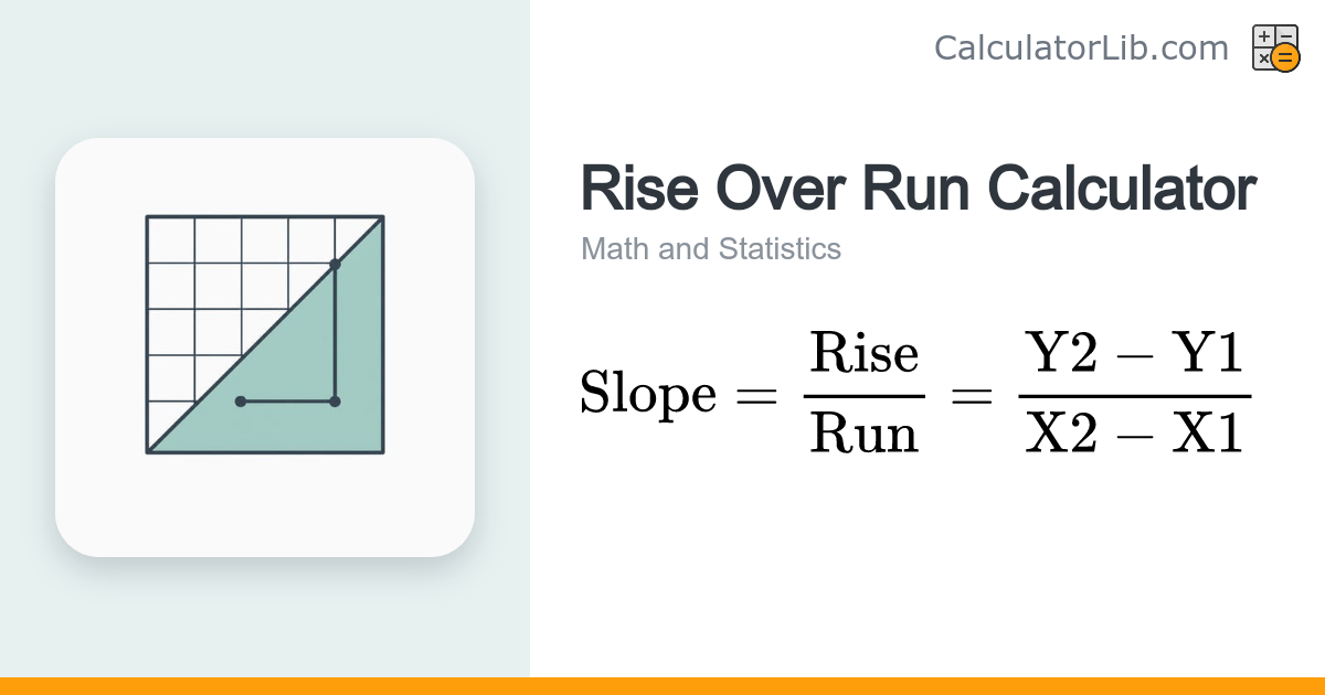 Rise Over Run Calculator – Slope and Angle from Two Points - CalculatorLib