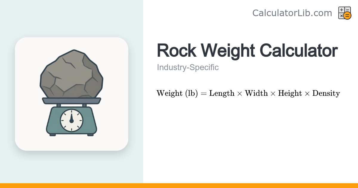 Rock Weight Calculator — Estimate Stone Weight - CalculatorLib