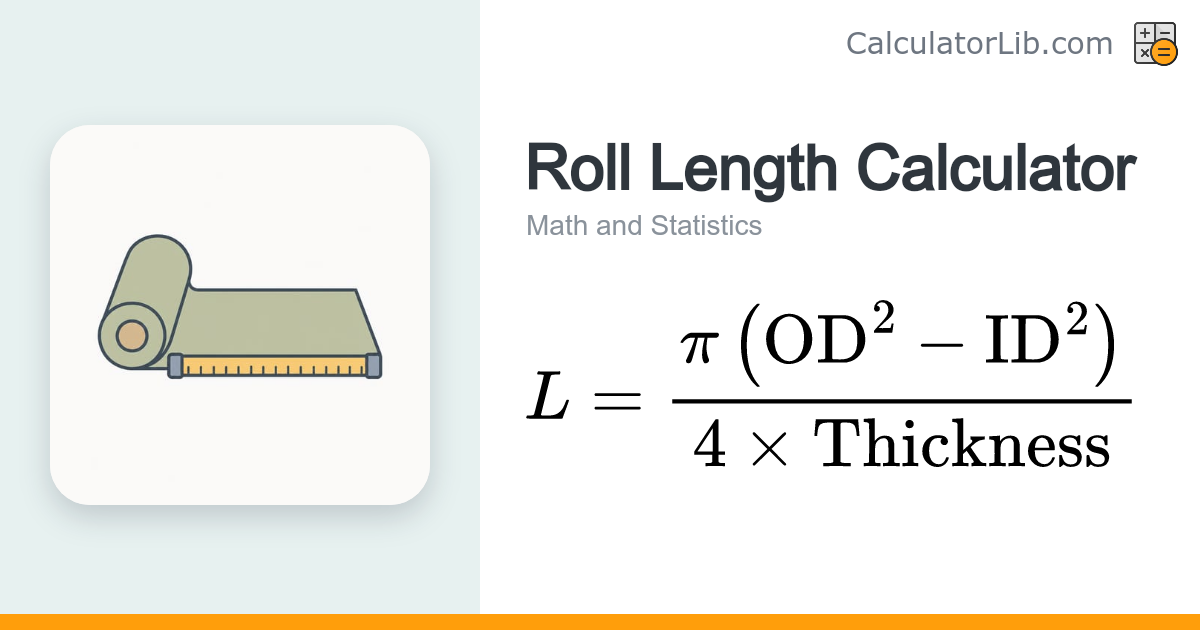 Roll Length Calculator — Material on a Roll - CalculatorLib