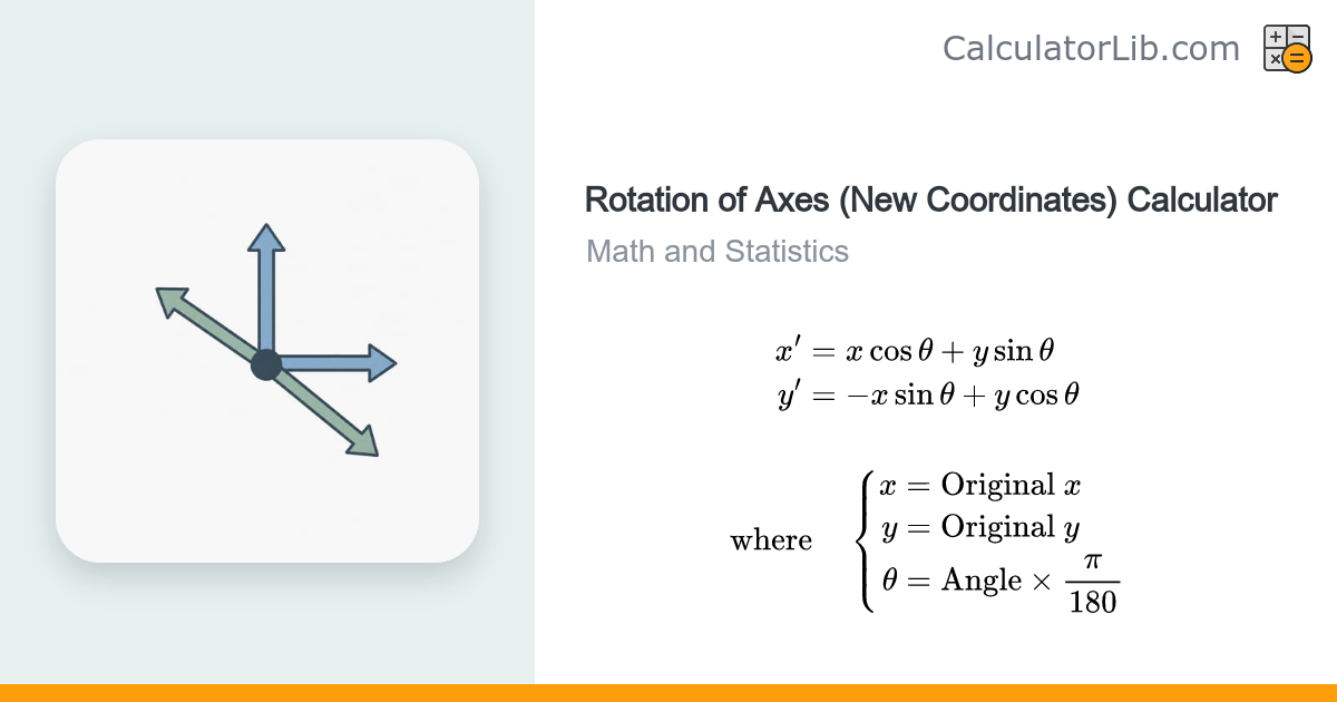 Rotation of Axes (New Coordinates) Calculator - CalculatorLib