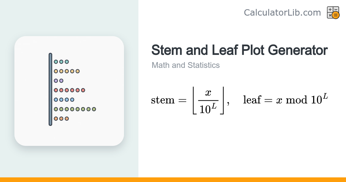 Stem and Leaf Plot Generator Calculator - CalculatorLib
