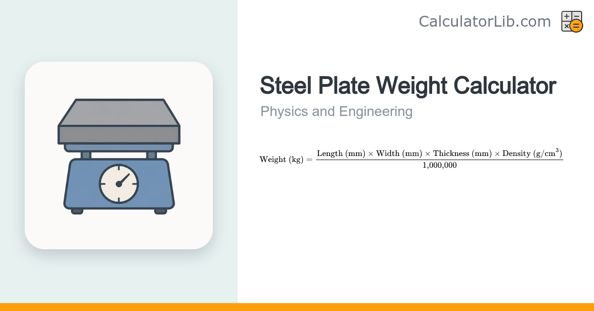 Steel Plate Weight Calculator — kg by Size & Density - CalculatorLib