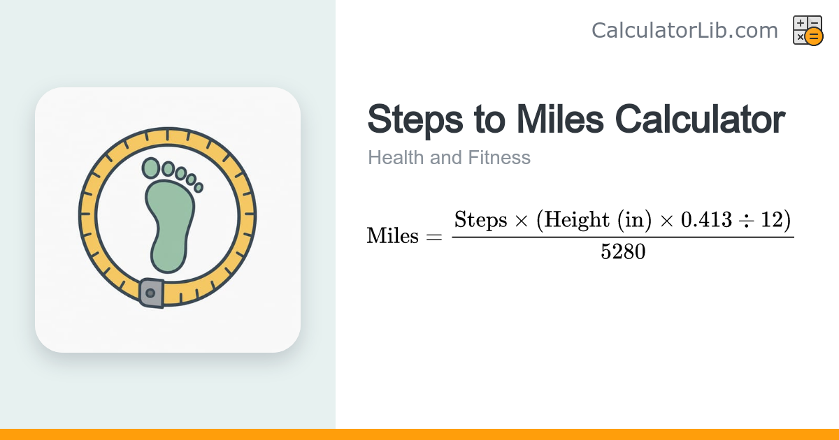 Steps to Miles Calculator - Convert Steps to Distance - CalculatorLib