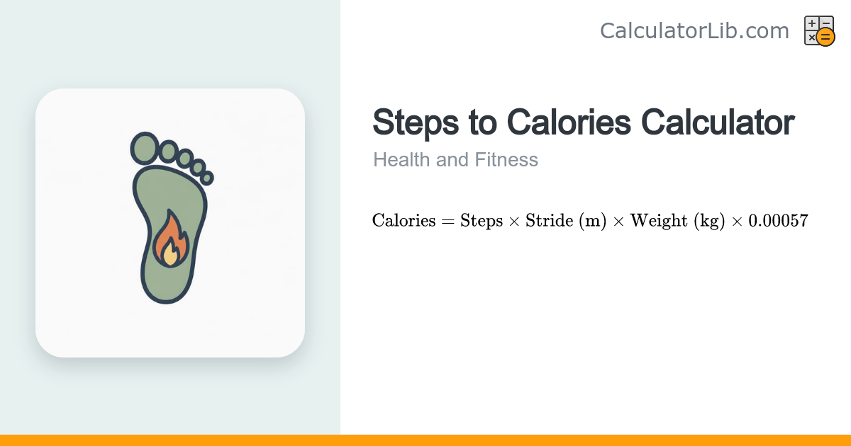 Steps to Calories Calculator | Daily Step Calorie - CalculatorLib