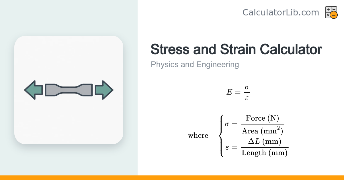 Stress and Strain Calculator (Young's Modulus) - CalculatorLib
