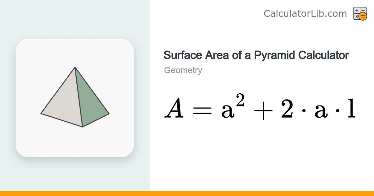 Surface Area of a Pyramid Calculator - CalculatorLib
