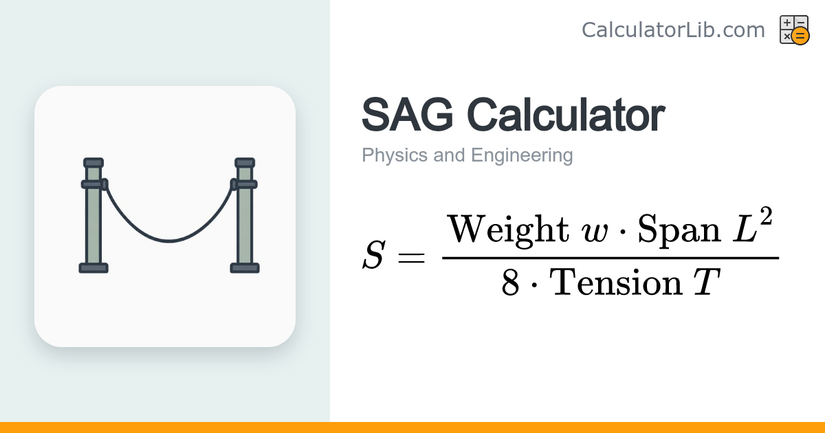 SAG Calculator | Cable & Conductor Sag - CalculatorLib