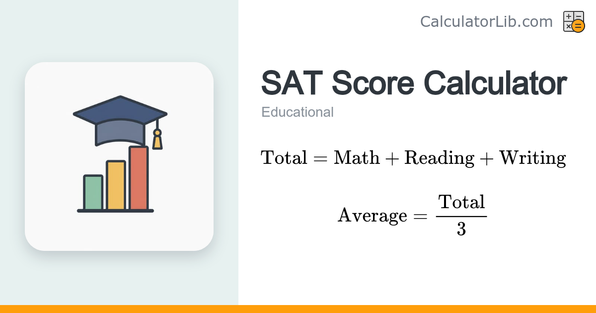 SAT Score Calculator – Total and Section Average - CalculatorLib