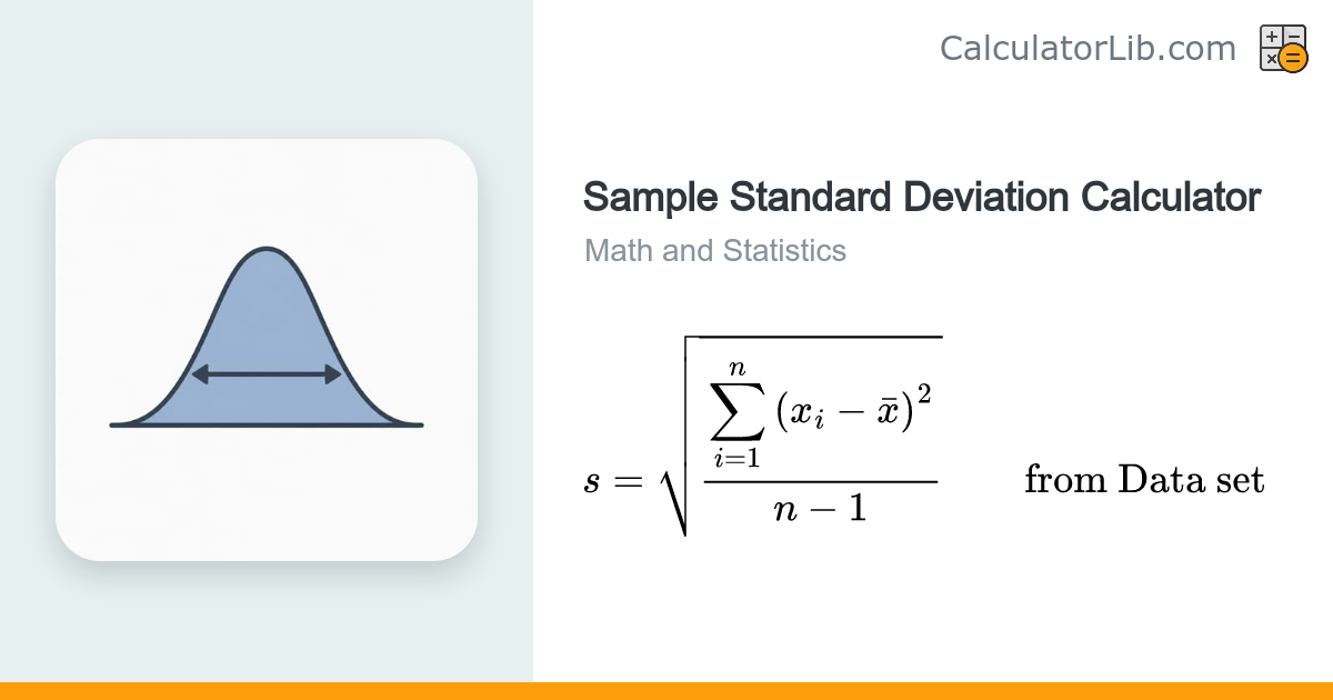 Sample Standard Deviation Calculator (n-1) - CalculatorLib